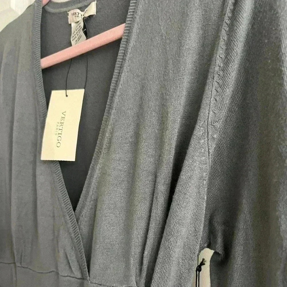 Vertigo Paris New with Tags Sweater Knit Dress with Wrap Top - Picture 3 of 5